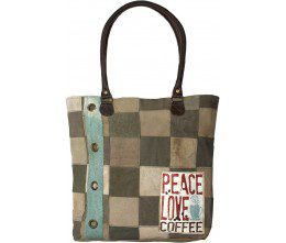 Patchwork Peace Love Coffee Bag Image