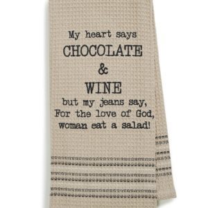 Kitchen Towel Chocolate and Wine Image