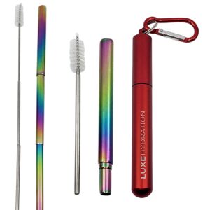 Metal Multi Color Straw Red Image