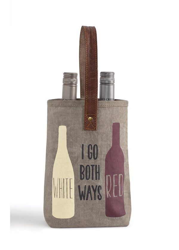 Recycled Canvas Wine Totes Both Ways Double Image