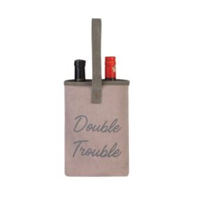 Recycled Canvas Wine Totes Double Trouble Image